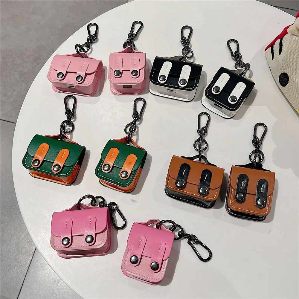 Модный кожаный чехол для Airpods Pro 2 2022 2023 для Airpods 3 2, защитный чехол для беспроводных наушников, маленькая сумка, украшение в подарок