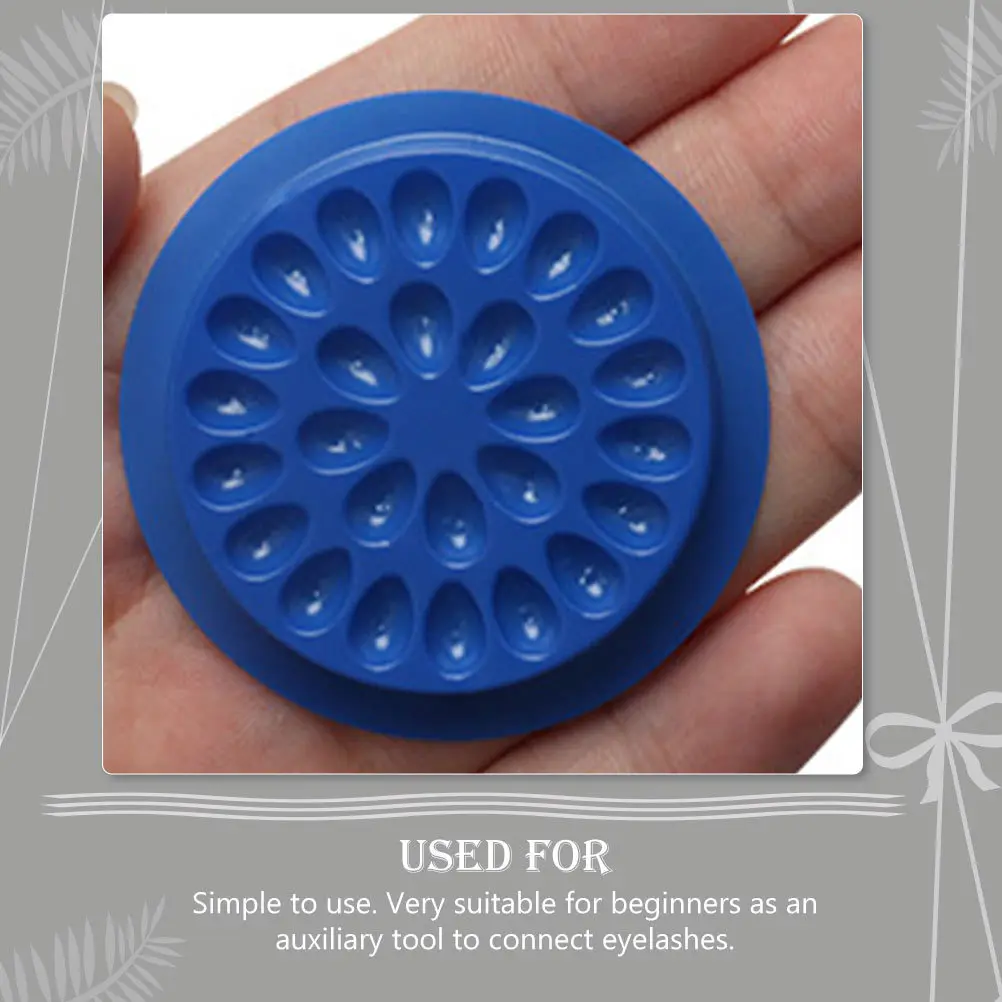 60 قطعة تطعيم رمش الغراء الصواني القرص زهرة أصحاب دائم البلاستيكية ماكياج أداة حامل الصمغ لملحقات رمش