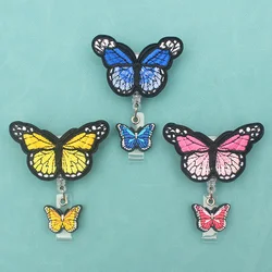 Creative Butterfly 360° Rotate Retractable Card Holder Badge Reel Nurse Exhibition Enfermera Girl And Boy Name Card