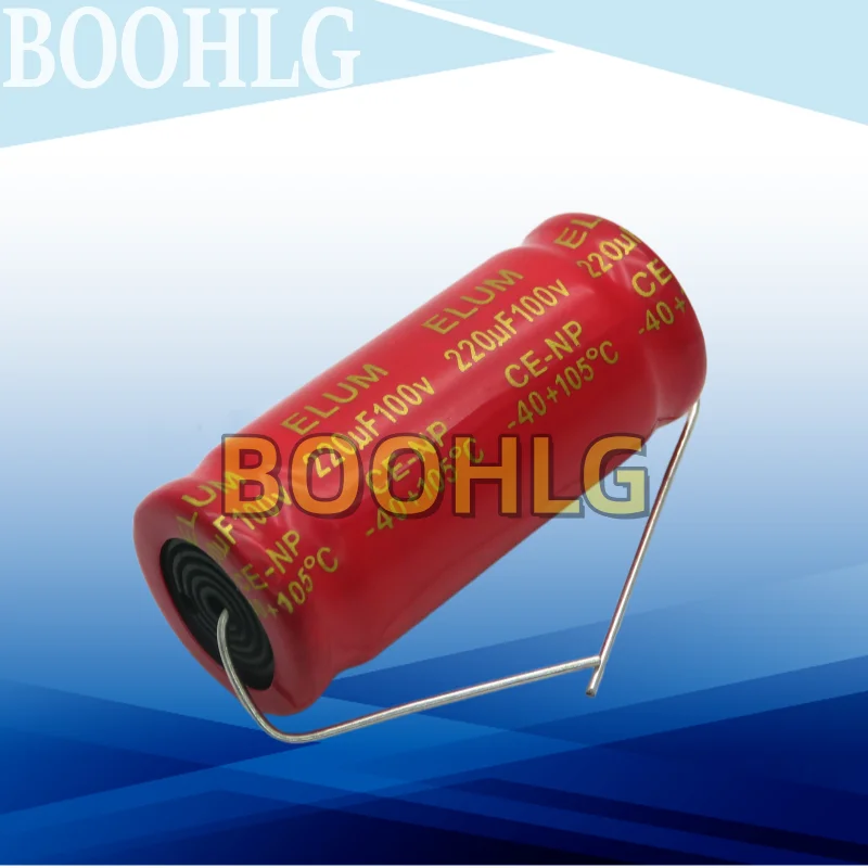 5 SZTUK 100V 220uF Kondensator Elektrolityczny Elektrolityczny Poziomy Axialny NP Niepolaryzowany do Przecięć Częstotliwości Średnio-Niskich 220uF 100V 18X41 — zdjęcie produktu 4