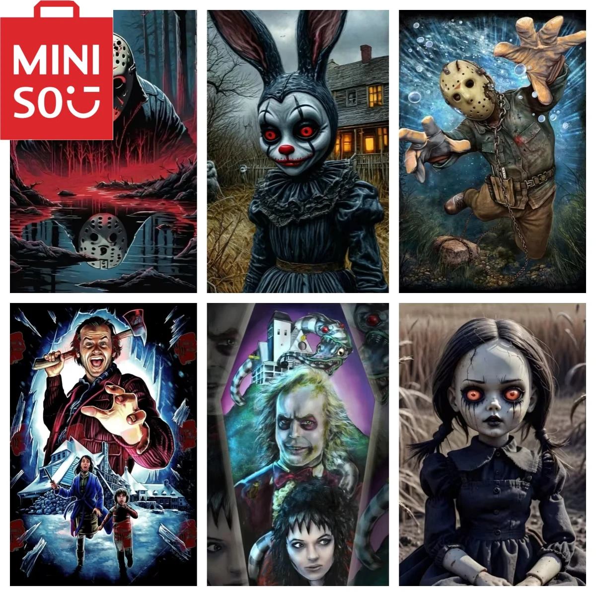 مينيسو أصدقاء مايكل مايرز فريدي كروجر فيلم رعب 5D الماس طقم الطلاء لتقوم بها بنفسك الحرفية الفن الحفر الكامل ديكور الهالوين #1