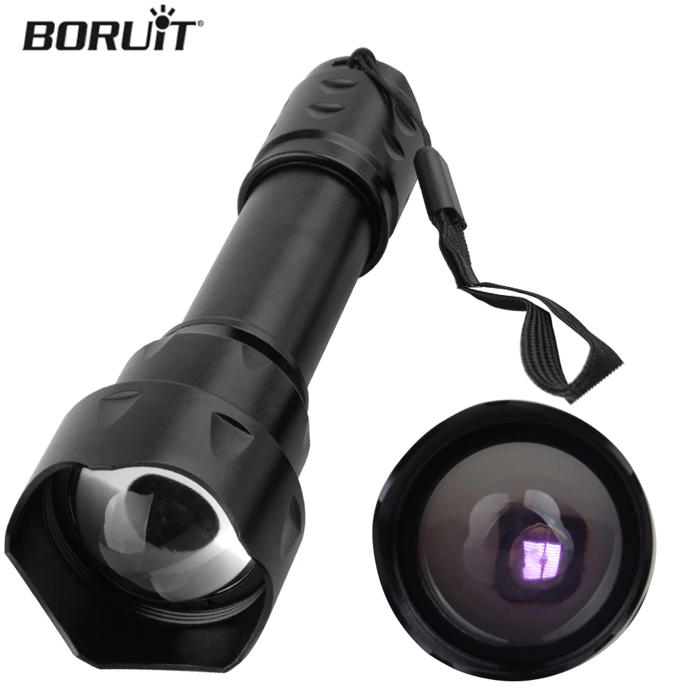 Boruit LED Taschenlampe Infrarot T20 Hoch leistung 850nm Nachtsicht taktische Jagd Zoom IPX6 wasserdichte Blitz lampe 18650 Batterie