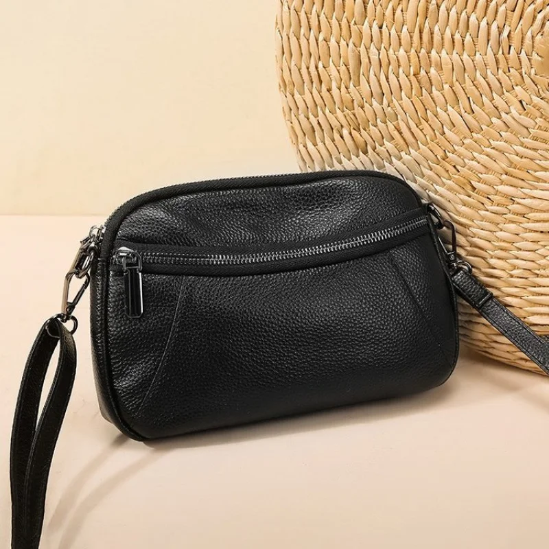 حقيبة ساعي البريد النسائية الجلدية الأنيقة ذات العلامة التجارية الفاخرة الراقية العصرية الكلاسيكية باريس شيك الزينة اليومية #1