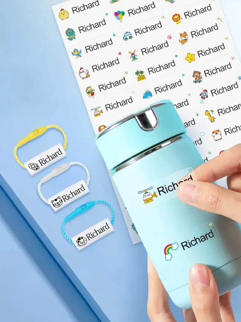 Personalizza l\'etichetta con nome Etichetta personalizzata impermeabile per bottiglia di bambini Cancelleria per ufficio scolastico Varietร di forme