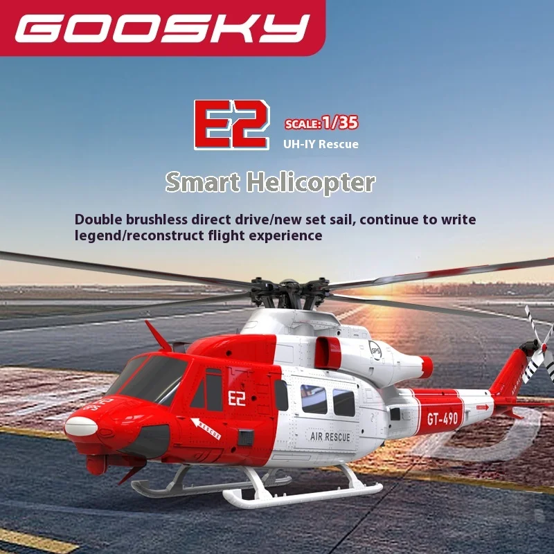 GOOSKY E2 1:35 GPS UH-1Y 6CH RC Heli RTF 2.4GHz échelle sans balais modèle Warbird cadeau