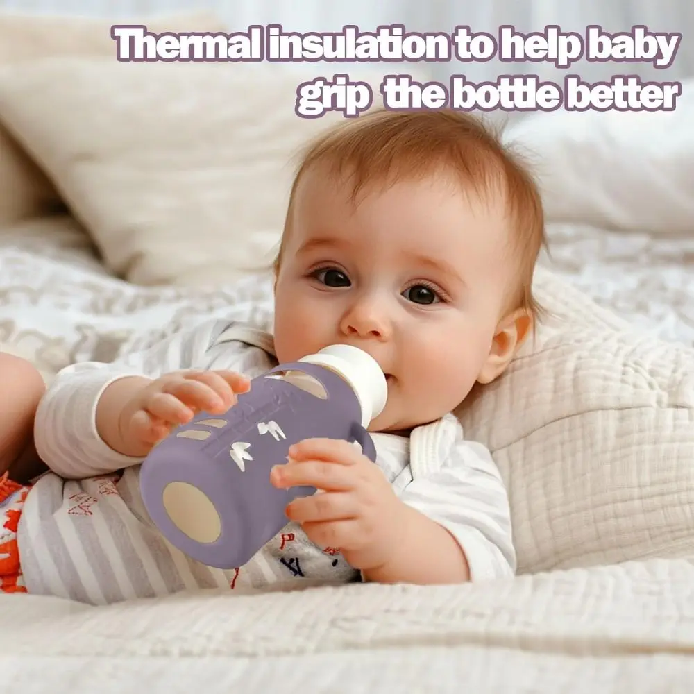 多機能哺乳瓶ハンドル イージーグリップ ソフトノーマルネックボトル 耐破損性哺乳瓶スリーブ ドクターブラウンズ用