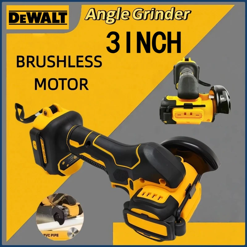 

Аккумуляторная мини-угловая шлифовальная машина DeWALT 3 дюйма, электрический инструмент для полировки и резки, совместимый с аккумулятором DeWALT 20В