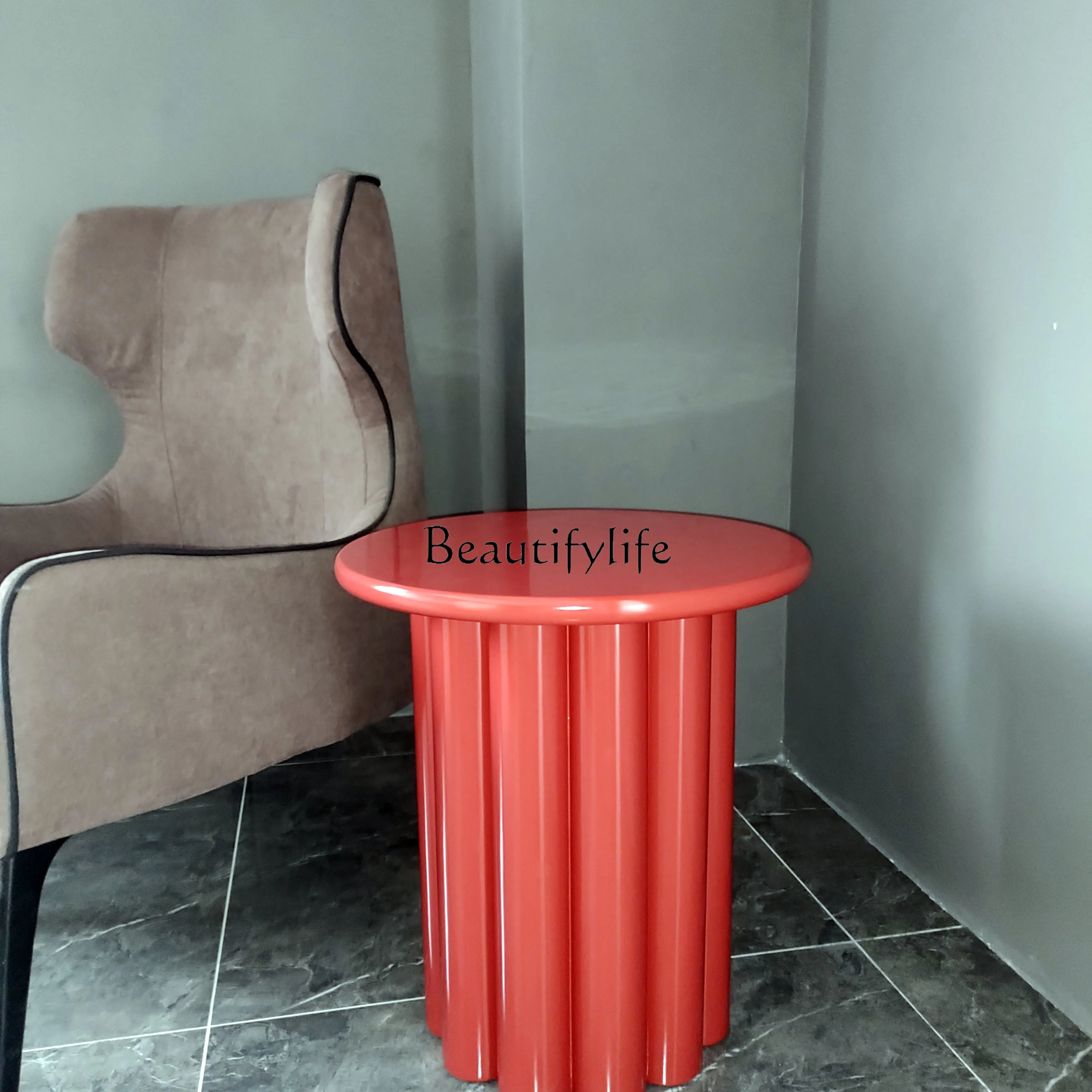 

Italian minimalist side table light luxury simple modern bedside small apartment coffee table