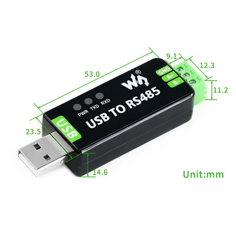 Waveshare USB-RS485 직렬 변환기, RS485 통신 모듈, 내장 ESD 보호 회로, 300-921600Bps