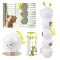 Newest  Interactive Cat Toy Motion Activated Wack A Worm Post Toy Rechargeable Automatic Teasing Cat Toy with Tail for Cats