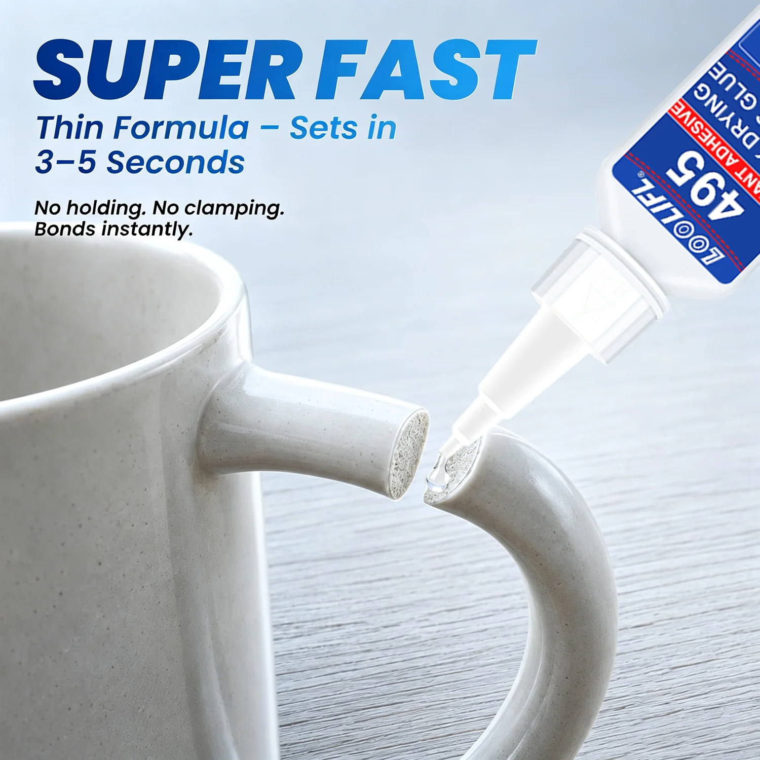 495 Super Glue 20g(0.71oz) All Purpose Liquid Adhesive for Plastic – Bonds Wood, Metal, Rubber, Ceramic Industrial Grade Adhesive