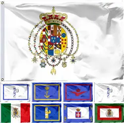 Italy Unification And Kingdom Flag IT Minister Crown Prince 21x14cm 3X5FT 90X150CM Kingdom Two Sicilies Banner 40X60CM
