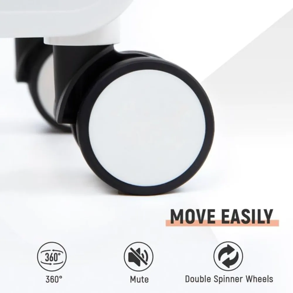 Durable Hardshell Spinner Luggage with TSA Lock, 20-Inch Wide Handle, Frameless Design, and Zipper Closure for Travel Convenienc