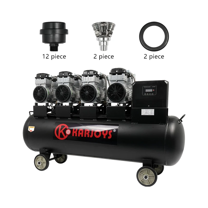 

Silent Air Compressor 200L Electric Air Compressor 6400W Oilfree Air Compressor 800L/min Max.Flow