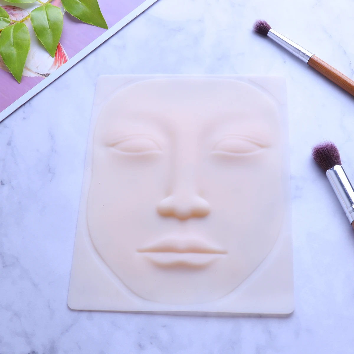 

1 шт. силиконовая имитационная кожа премиум-класса, мягкий тренировочный лист для начинающих визажистов, профессиональное обучение, тип лица, размер 1