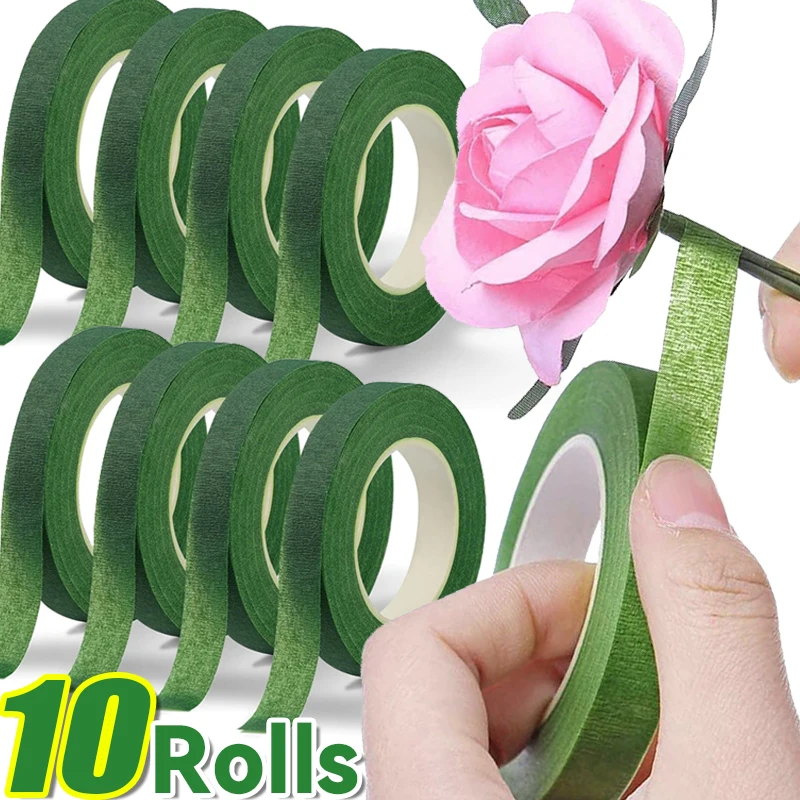 1/10rolls Floral Tapes Self-adhesive Bouquet Stem Stamen Wrapping Paper Floriculture Tape DIY Florist Flowers Wedding Decor 20M