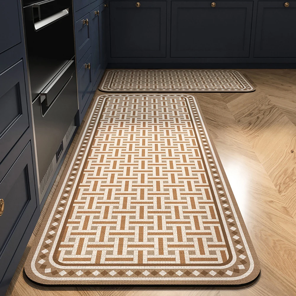 NONE Rutschfeste Küchenmatte, lange Teppiche, Kristall-Samt-Teppich für Wohnzimmer, saugfähige Fußmatten, Schlafzimmer-Fußmatte, Alfombra, kleine Teppiche 4