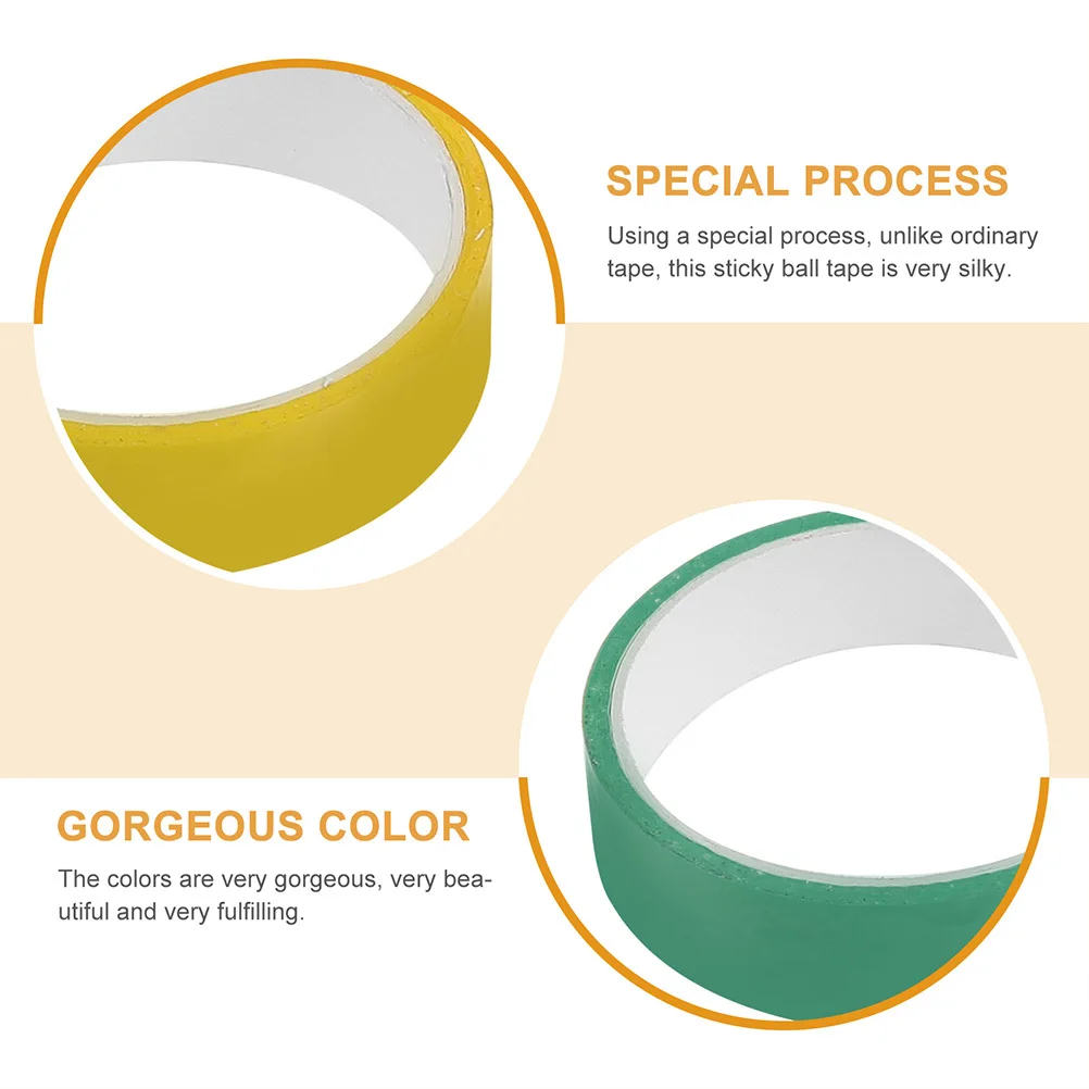 

14 Rolls Colored Sticky Ball Tapes Smooth Strong Decompression Tape for Mental Health Relaxation DIY Art Craft Activity Leisure