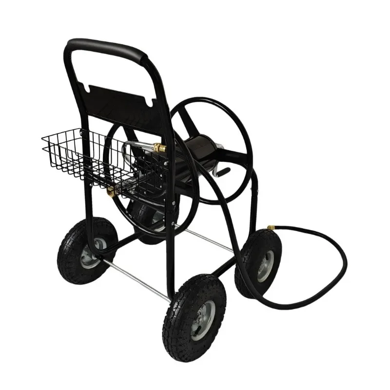 金属製の大型手動式水道管収納車の周りに50～90メートル巻くことができます