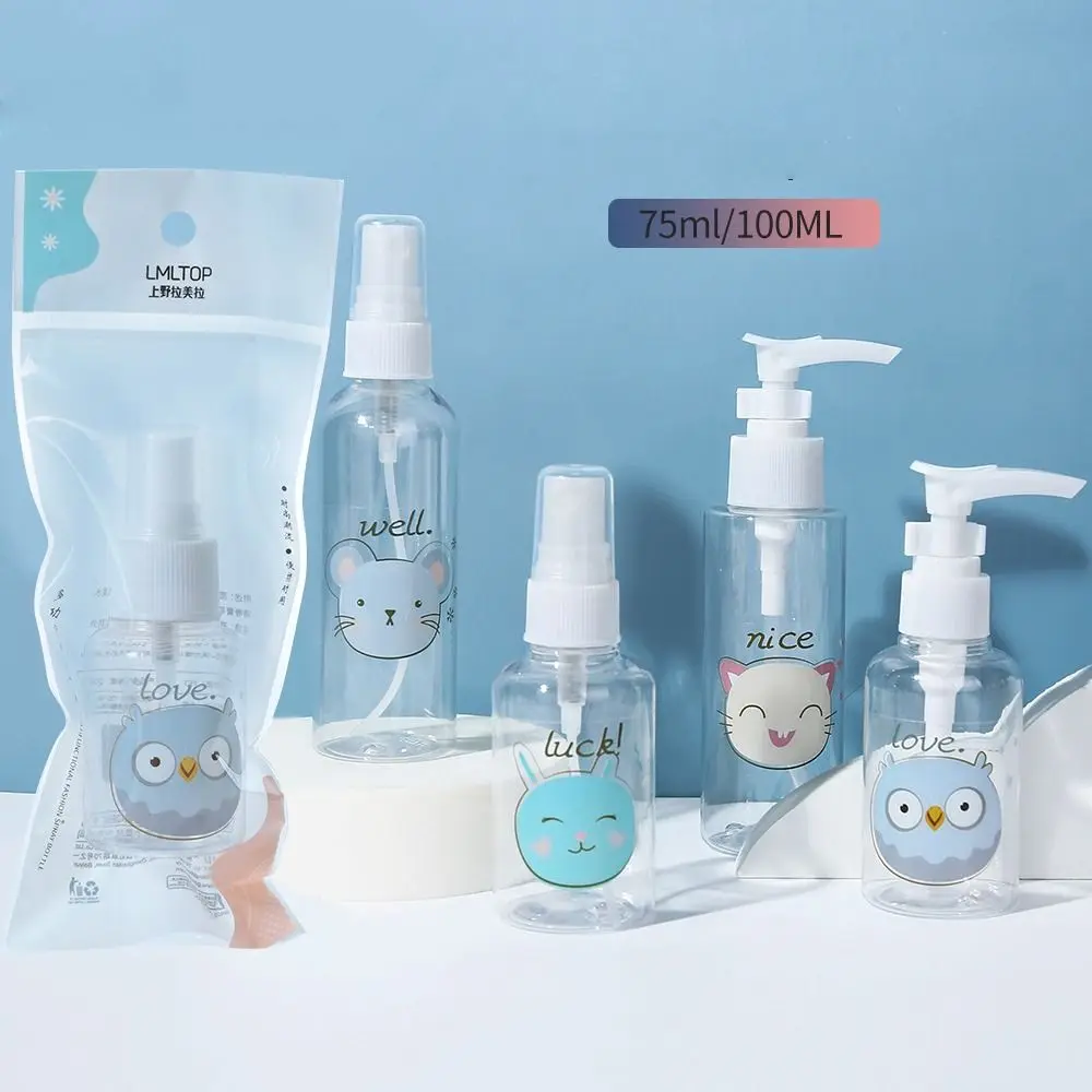 

Mini Cartoon Spray Bottle 30-100ml Refillable Cosmetic Container Cute Fine Mist Liquid Sprayer Bottle Sub-bottle