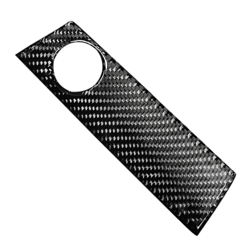 For Audi A4 B9 A4L 2017 2018 Carbon Fiber Car Center Gear Shift Panel Cigarette Lighter Charger Hole Storage Cover Trim 2