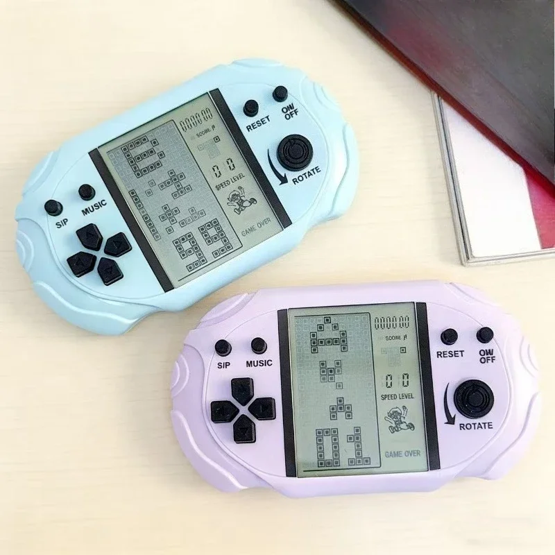 Consola de juegos de bolsillo nostálgica con diseño de Tetris, dispositivo de juego electrónico portátil, dispositivo de juego Retro para relajación, 1/2/3 Uds.