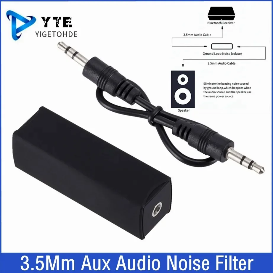 YIGETOHDE Speaker Line 3.5Mm Aux Audio Noise Filter Ground Loop Noise Isolator Eliminate For Car Stereo Audio System Home Stereo