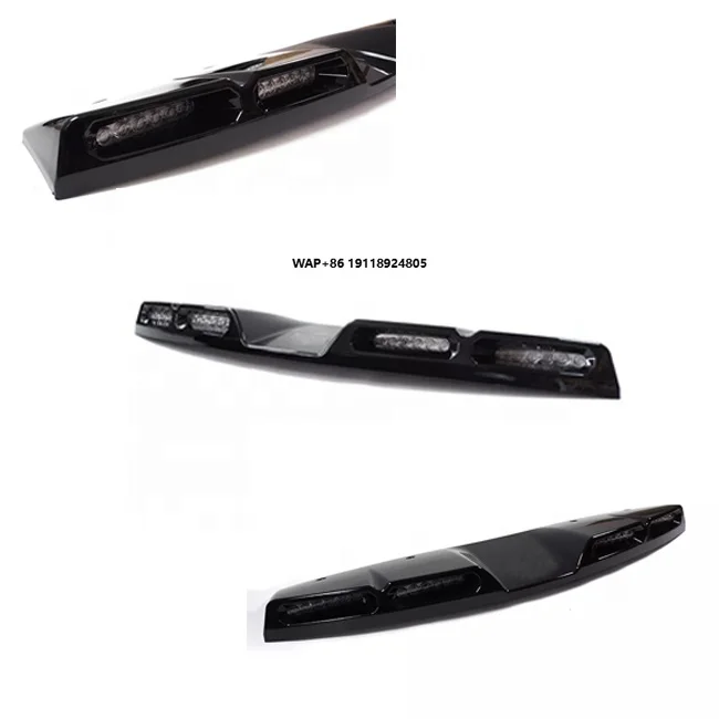 For  Defender 2020-  Gloss Black  Carbon Fiber   Top Stop Light Roof Lamp Dome Light