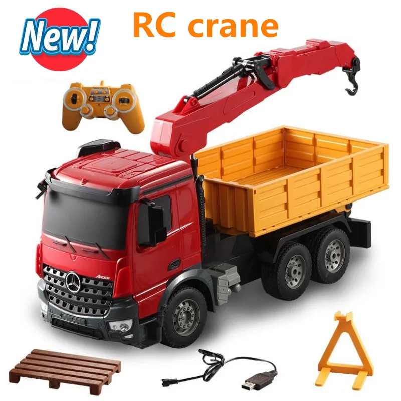 

2.4GHz Remote Control Crane 6CH Electric Engineering Vehicle High Simulation Action Function Truck Gifts For Children