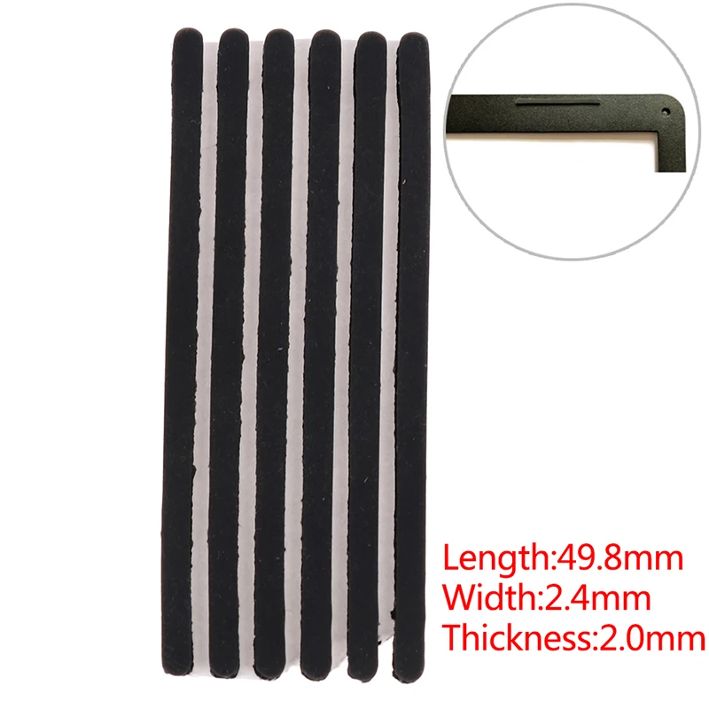 

6pcs/lot Screen Frame Rubber Pad For Dell HP ASUS Laptop 49.8*2.4*2mm Black Foot Pad Feet