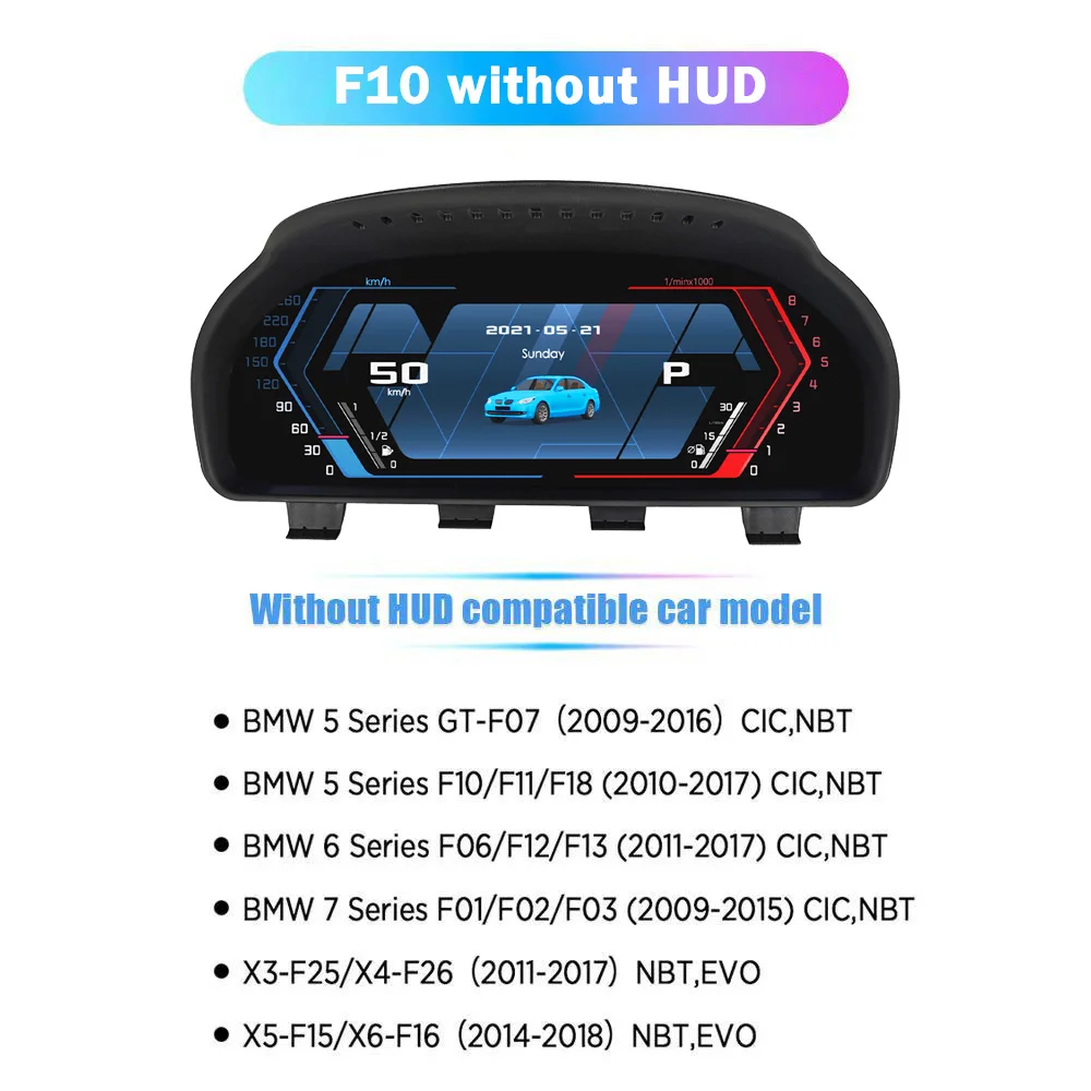 Digitale Dashboard Cluster Voor BMW 5 6 7 Serie GT-F07 F10 F11 F01 F02 F30 F31 E60 E61 E63 Instrumentenpaneel Virtuele Cockpit