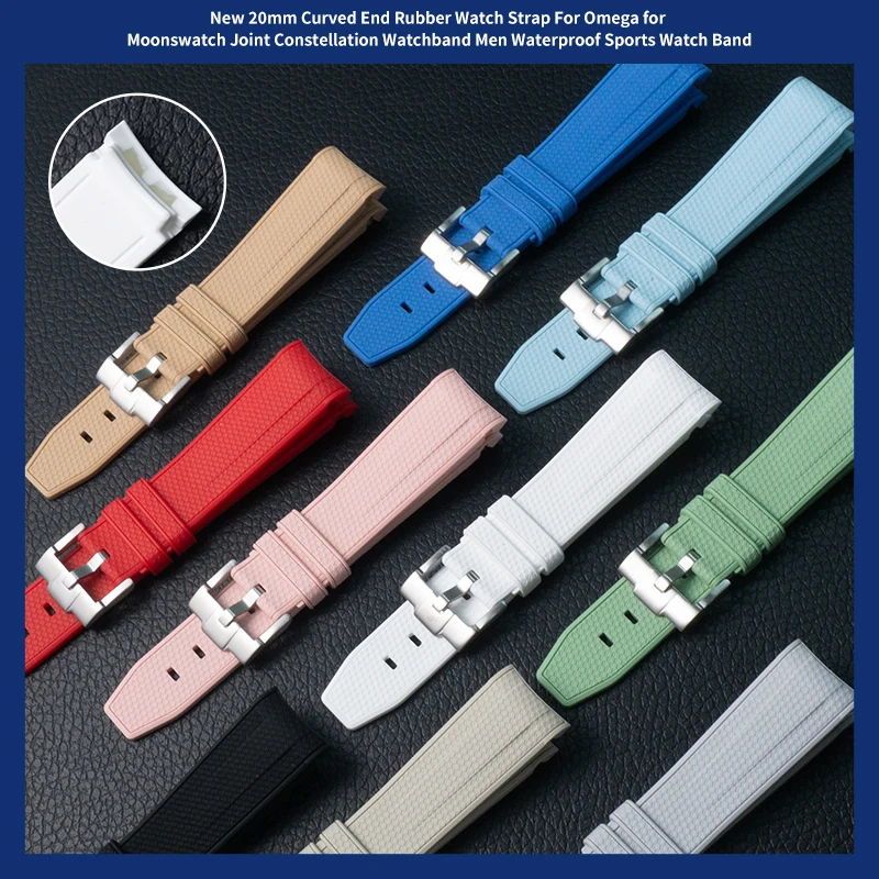 Silicone Rubber Watch Band for Omega X Swatch MoonSwatch Speedmaster  Diving Waterproof Strap Women Men Watch Accessories 20mm