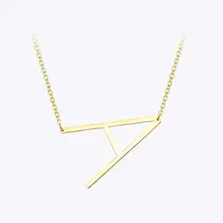 EnFashion Letter Necklaces Alphabet Initial Pendants Necklace Gold Color Stainless Steel Choker Necklace for Women Jewelry