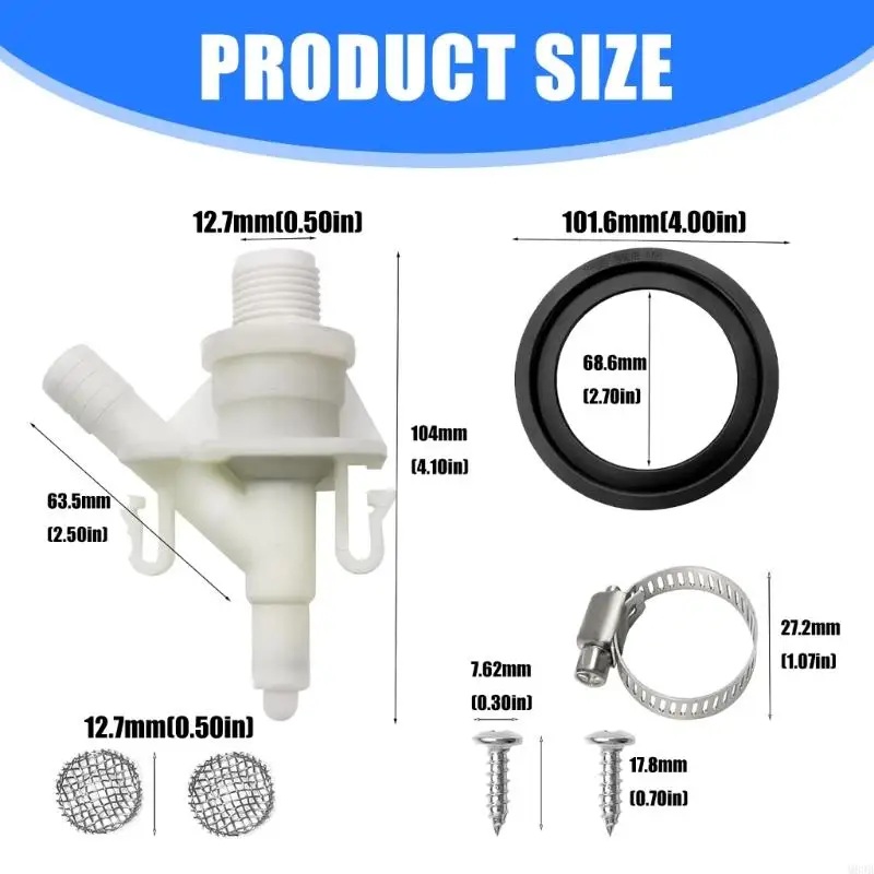 Toilettenventile und Runddichtung Austausch für -Anhänger und Boote M89B