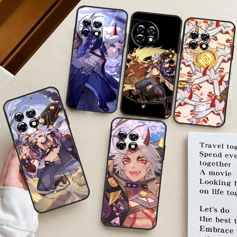 Genshin Impact Arataki Itto Case For OnePlus Nord CE 2 3 Lite 2T N10 N20 OnePlus 10T 12R 9RT 10R 8 9 10 Pro 11 12 Cover