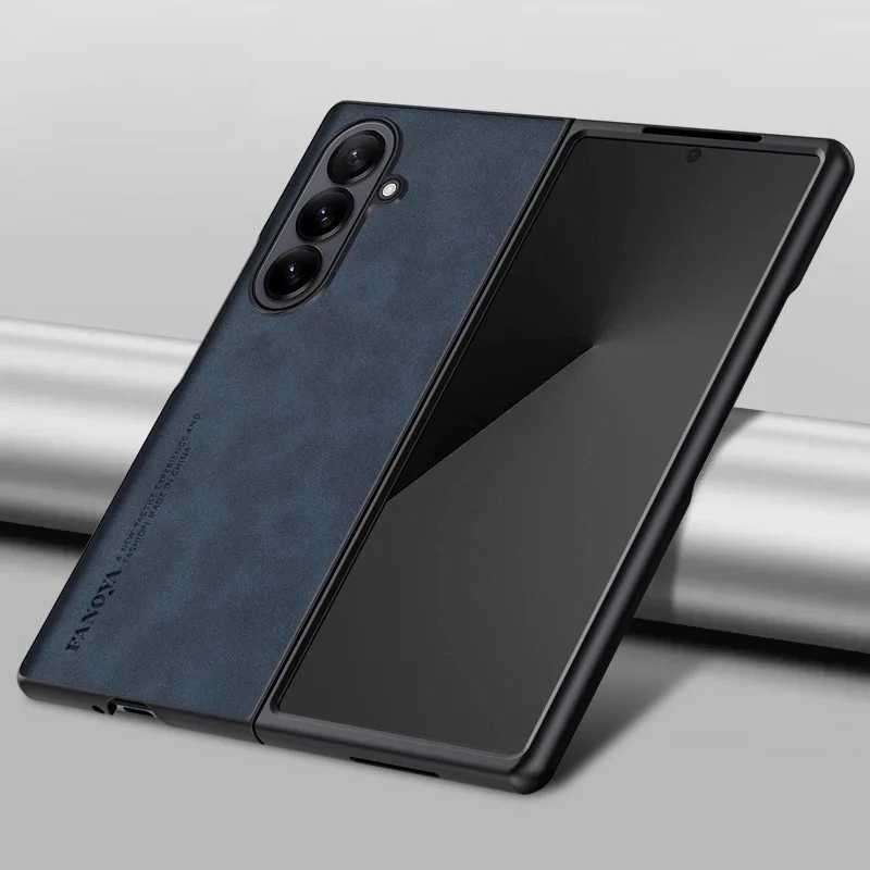 

For Samsung Galaxy Z Fold 7 Case Sheepskin Leather Back Cover For Samsung Galaxy Z Flip 7 FE Shockproof Coque