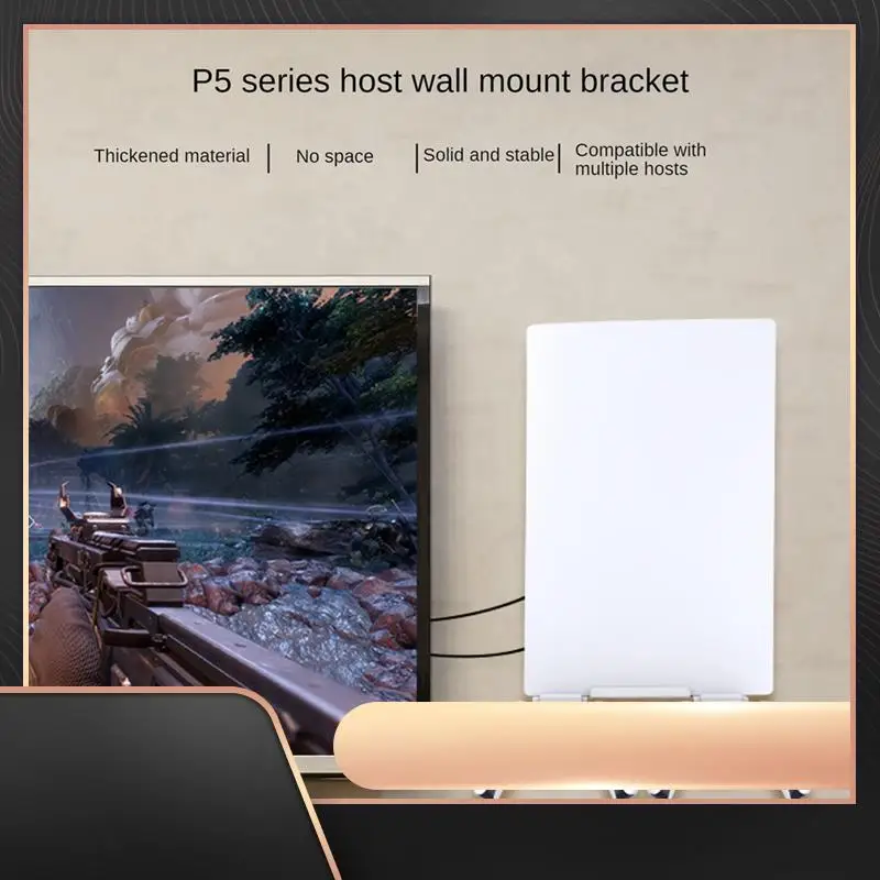 

Настенный кронштейн для игровой консоли для PS5 Slim, настенная стойка для хранения, ручка для хранения, многофункциональные вешалки-N34R
