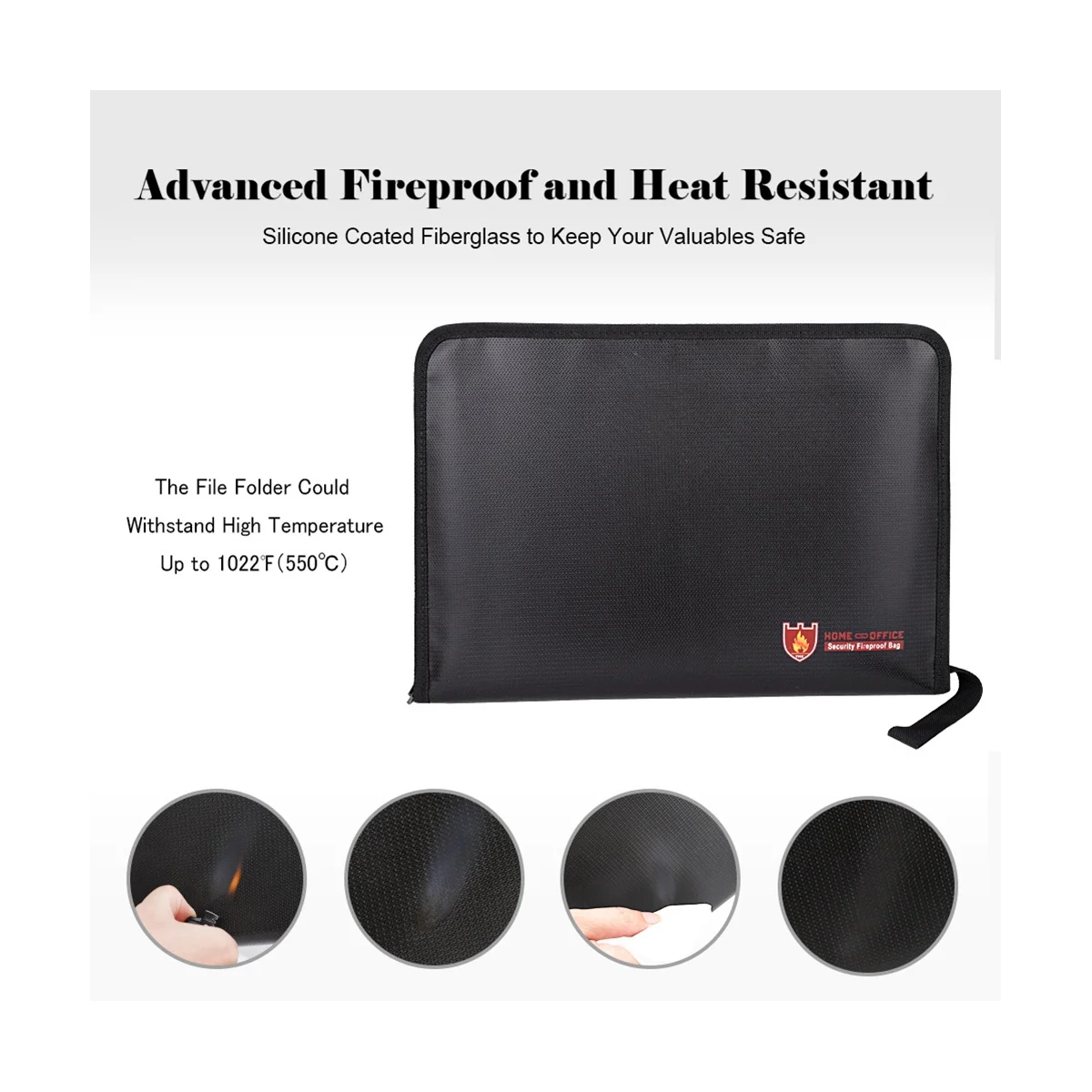 Fireproof Expanding File Folder, Fireproof File Folder Important Document Organizer Holder with Labels,(12