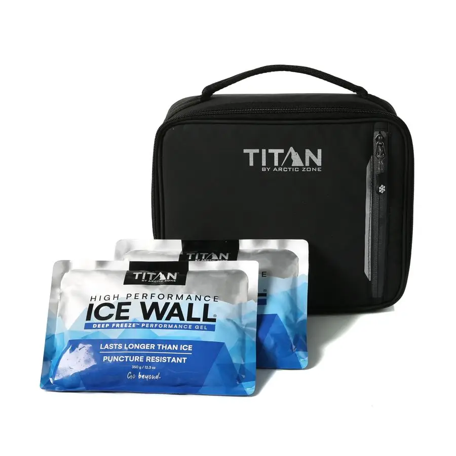 

Fridge Cold Lunch Box With 2 350g Ice Walls, Black Ice