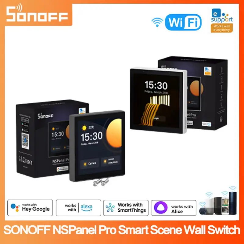 SONOFF NSPanel Pro Smart Scene Wall Switch Smart Home Control Panel EU/ US Smart Home Thermostat Display Switch Woks With Alexa