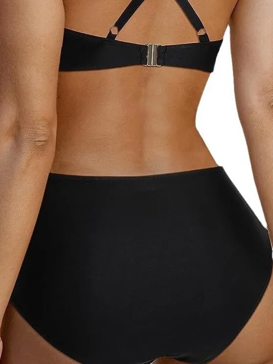 

2025 New Sexy Bikini Swimsuit High Waist Separate Design Hot Girl Cross-Border Swimwear Sport Fitn Fans Supplies 2425