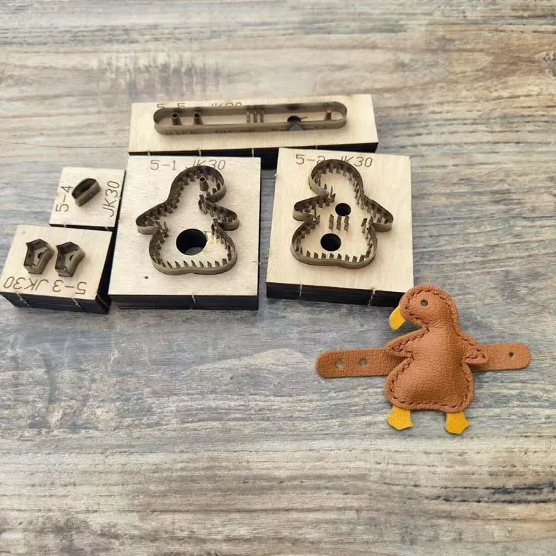Cute Roast Duck Pendant Leather Cutting Molds DIY Handmade Leather Bag Charm Craft Dies