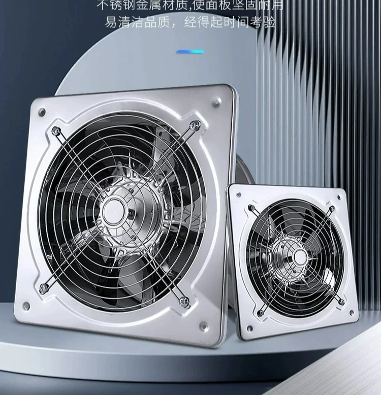 Wall Mounted Extractor Fan 6/8/10 Inch, High Power Kitchen Bathroom Ventilation Exhaust Fan Industrial Air Blower