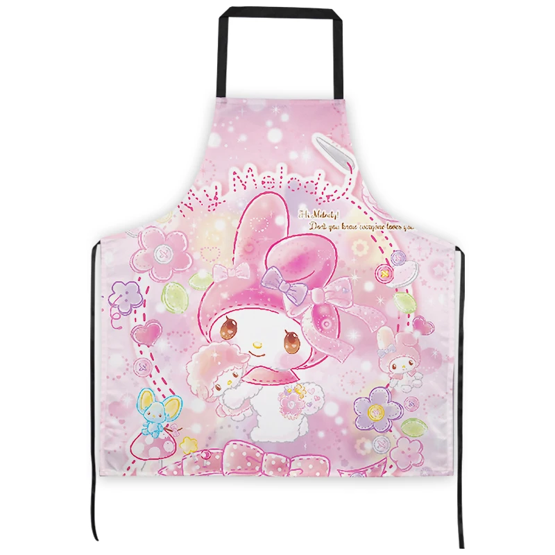 Sanrio My Melody Kitchen Household Cooking Apron Men Women Oil-proof Waterproof Adult Waist Fashion Coffee Avental De Cozinha