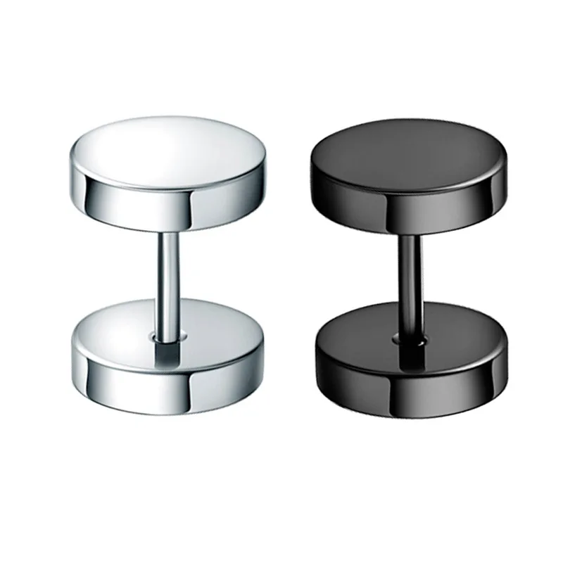 Stainless Steel 3-8MM round Stud Earrings Screw-Back 1.2*6mm Delicate Jewelry for Men And Women
