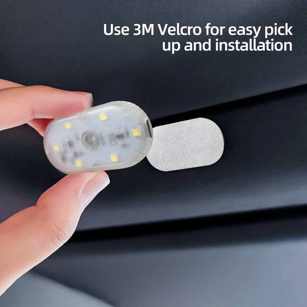 Car Interior LED Night Lighting Under Cabinet Light Touch Sensor Reading Lamp LED Book Lights USB Rechargeable Car Door Light