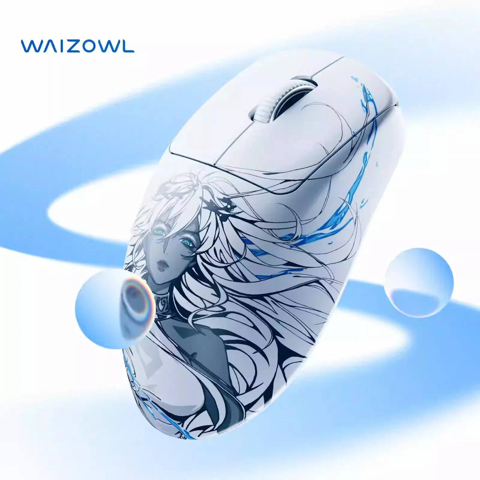 

Мышь Waizowl Ogm Pro V2 Poseidon Paw3950, 3 режима, 8k, беспроводная мышь, легкая игровая мышь, аксессуары для киберспорта