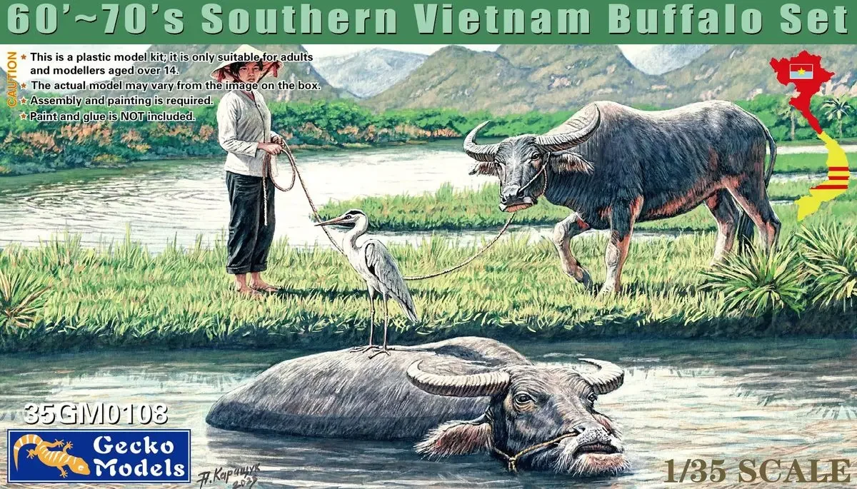 Gecko Models 35GM0108 1/35 60'~70's Vietnam Buffalo Set - Scale Model Kit