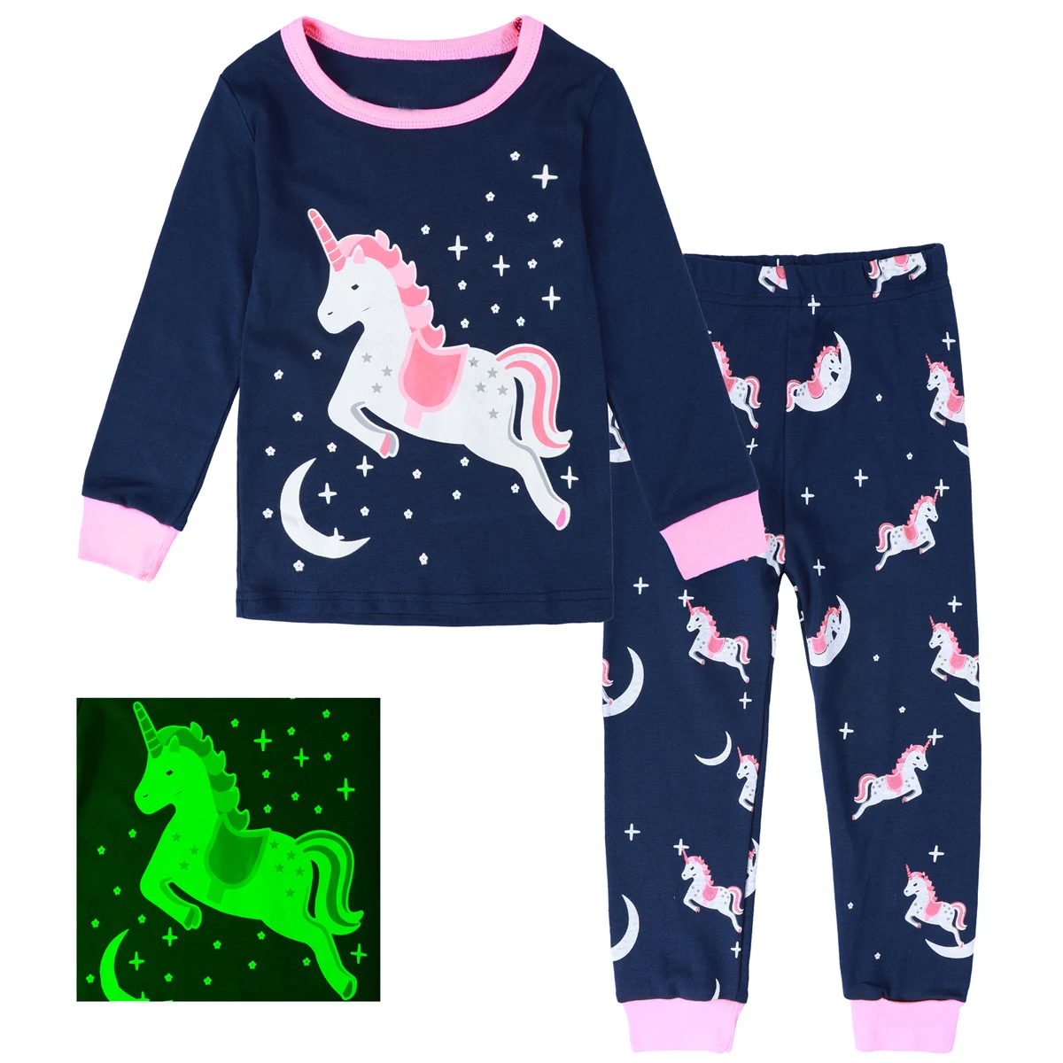 Christmas Costume Kids Girls Unicorn Costume Cartoon Costumes Girl Unicorn Cosplay Glowing in the Dark Clothes Carnival Party