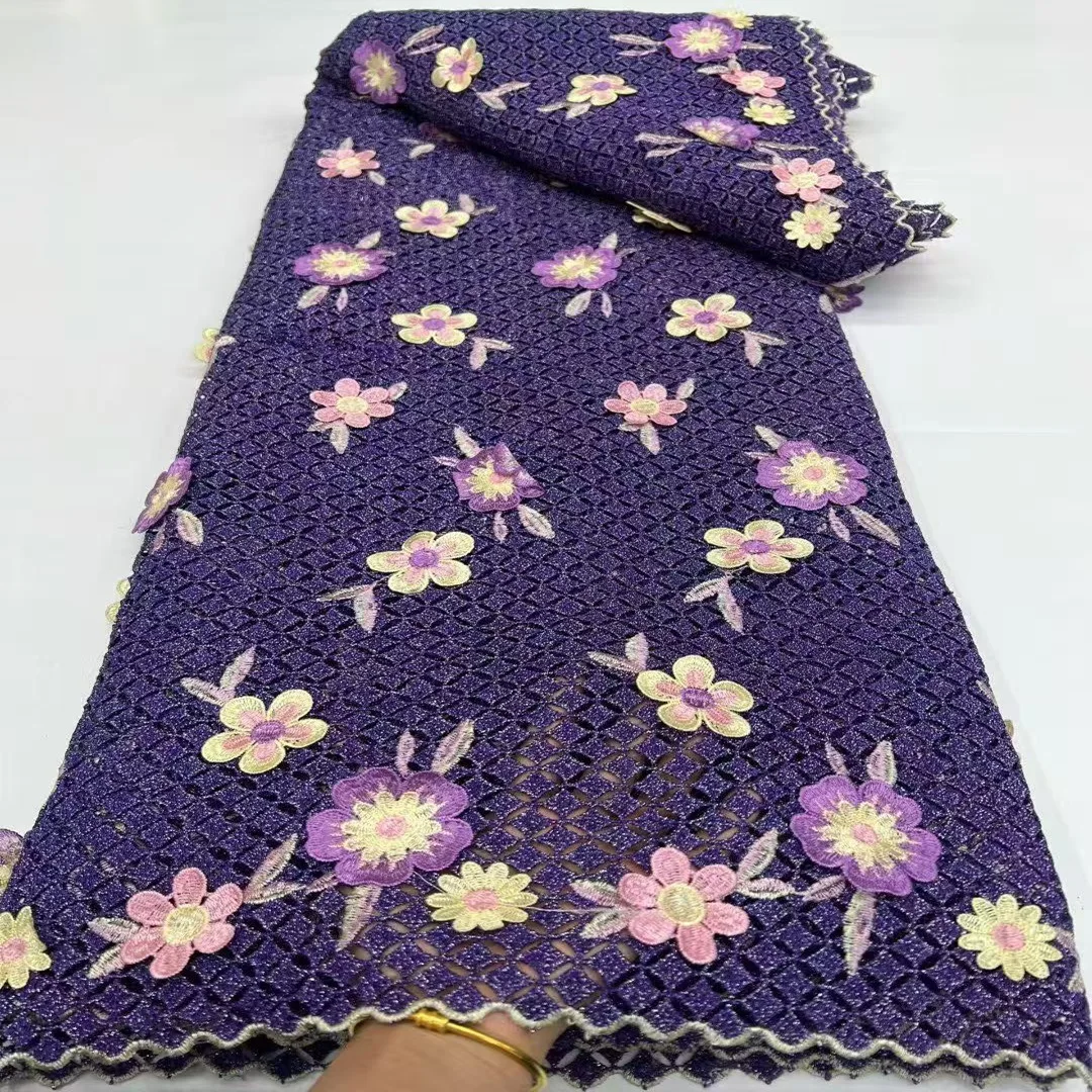 CX 5yards Water Soluble Lace Fabric Heavy Industry Decal Embroidery Lace Women's Dress Fabric
